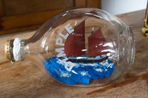 Reaper in her dimple bottle presented to the the museum in Anstruther