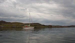 Tantina II at anchor in East Loch Tarbert on Jura