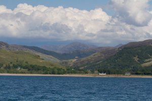 The sound of Sleat with the the Cuillins of Skye in the distance