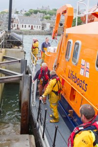 Our leader, suitably impressed, is escorted off  (nerves still intact)